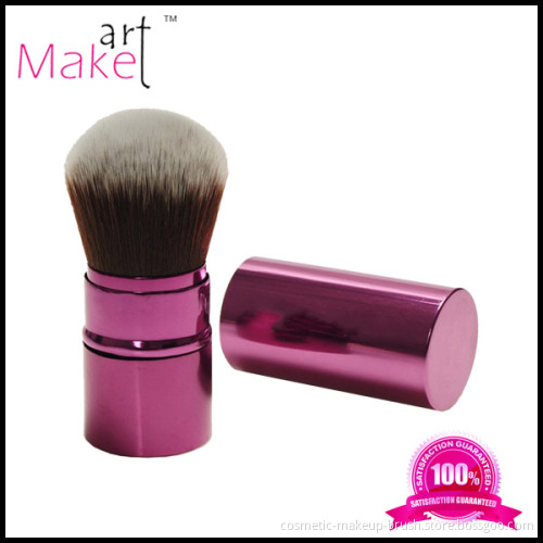 Synthetic cosmetic retractable kabuki brush